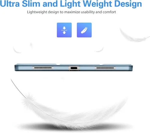 Vista 8 de ProCase Funda inteligente para iPad Pro de 12.9 2022/2021/2020/2018, carcasa rígida con soporte delgado para iPad Pro de 12.9 pulgadas, 6ª Celeste