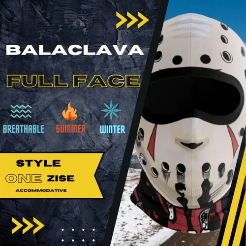 Vista 4 de Pasamontañas, máscara facial completa para hombres y mujeres, deportes al aire libre en verano e invierno, esquí, ciclismo, correr, motocicleta.