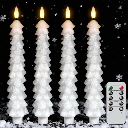 Vista 24 de GenSwin - Velas flotantes sin llama, decoración de Halloween, color blanco, 22 unidades 22-blanco flotante