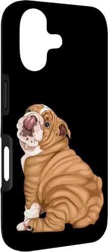 Vista 3 de Funny Puppy Art Illustration English Bulldog Owner Case para iPhone 17