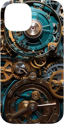 Vista 4 de Mechanical Steampunk Gears Internal Cogwork Mechanism Case for iPhone 17