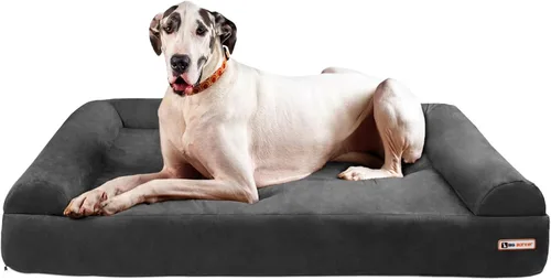 Vista 10 de Barker Beds - Sofá cama ortopédico gigante para perro, almohada superior de 7 pulgadas con cojín de 3 lados, 100-300 libras, espuma viscoelástica