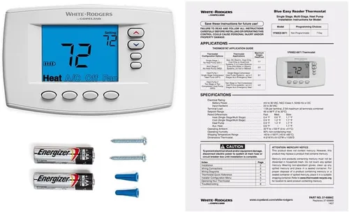 Vista 5 de White-Rodgers Serie 90 azul, termostato programable, 1F95EZ-0671