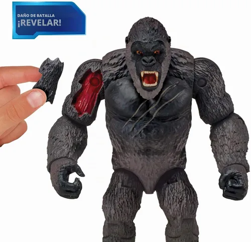 Vista 2 de Godzilla vs. Kong - Figura básica de Kong con hacha de batalla de 6 pulgadas