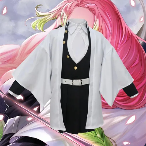 Vista 3 de Disfraz de cosplay para niñas, traje de kimono, uniforme de Halloween