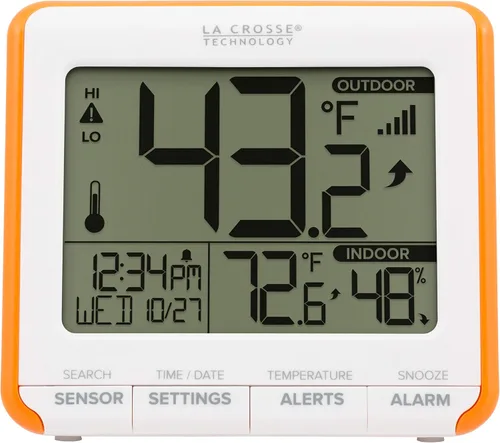 Vista 3 de La Crosse Technology Estación inalámbrica de temperatura y humedad 308-179OR con tendencias y alertas
