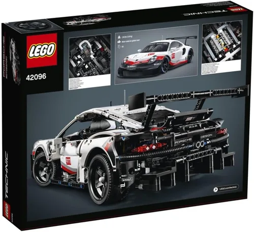 Vista 9 de Lego Technic Porsche 911 RSR Juego de construcción, modelo de coche realista, kit de construcción avanzada