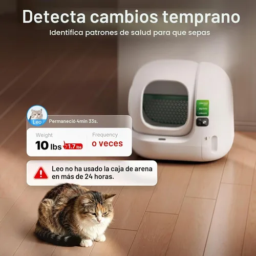 Vista 7 de PETKIT Purobot Max 3 - Caja de arena automática con apertura grande, control de olores Caja de arena para gatos autolimpiante, control