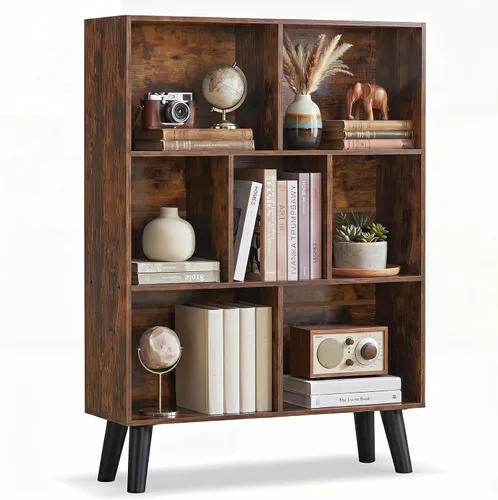Vista 26 de YAHARBO Estantería de 2 cubos, soporte para tocadiscos negro con almacenamiento de vinilo de hasta 100 álbumes, estante horizontal para libros