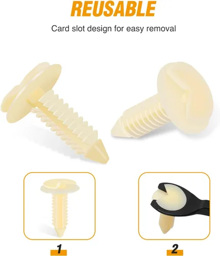 Vista 28 de GOOACC Juego de tornillos para placa de matrícula, tornillos de acero inoxidable con tuercas de nylon para sujetar placas de matrícula delanteras