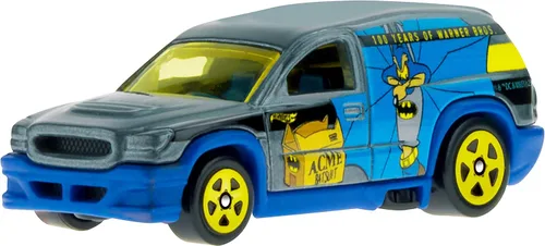 Vista 4 de Hot Wheels Hot Wheel Cars, Looney Tunes Mash-Up Vehicle, auto de juguete fundido a presión a escala 1:64 para niños y coleccionistas, decoración