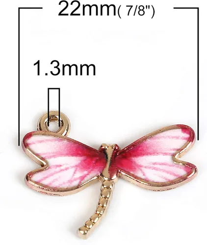 Vista 2 de Mossy - Abalorio de cabina esmaltado y dorado para pulseras de abalorios grandes