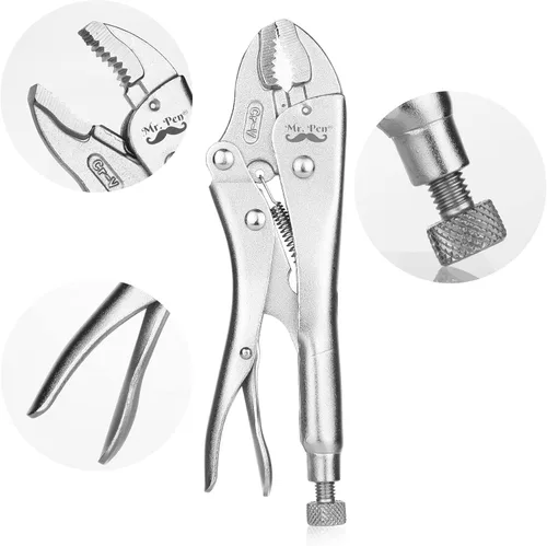 Vista 9 de Mr. Pen - Alicates de bloqueo, 7 pulgadas, mandíbula curvada Alloy Steel Locking Pliers with Wire Cutter, Locking Adjustable Wrench, Locking