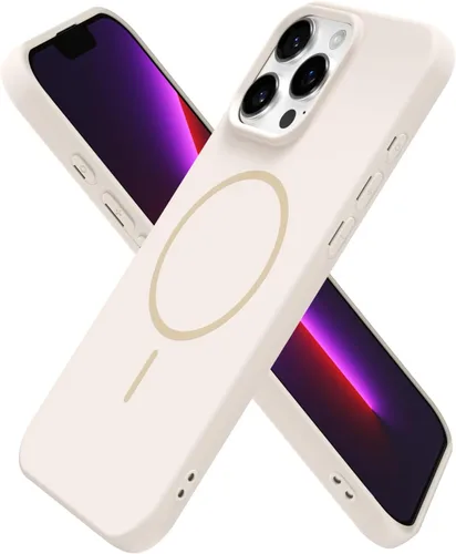 Vista 227 de Oakxco Funda de Silicona Mag Safe para iPhone 12 Pro Max, Funda Magnética Delgada y Fina Compatible con Carga Inalámbrica MagSafe, Bonita Funda
