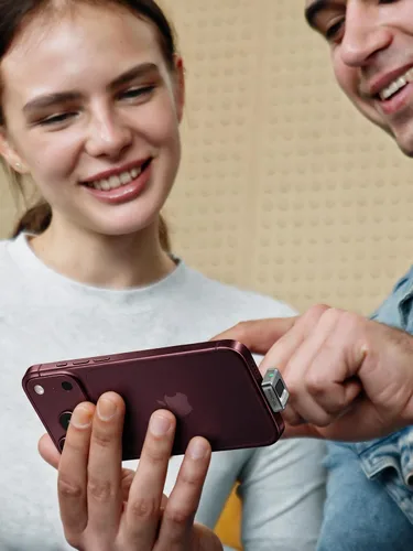 Vista 6 de TWOPAN Nano SSD de 256 GB, unidad flash USB C externa de almacenamiento SSD con bloqueo de huellas dactilares, hasta 450 MB/s, diseño para iPhone