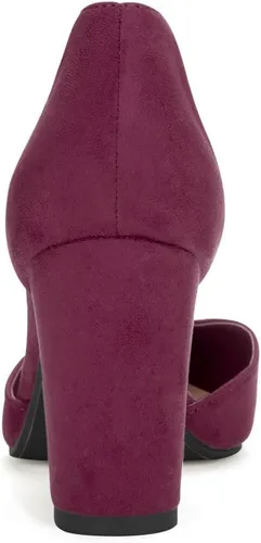 Vista 4 de Allegra K Zapatos de tacón de vestir con punta de lazo en el tobillo para mujer