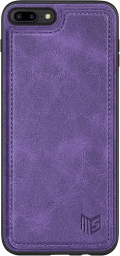 Vista 6 de SUANPOT Funda tipo cartera con bloqueo RFID para iPhone 7 Plus/8 Plus con tarjetero y tarjetero de crédito, funda de piel sintética con tapa