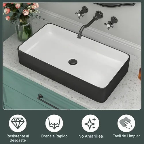 Vista 5 de Lavabo de baño Negro