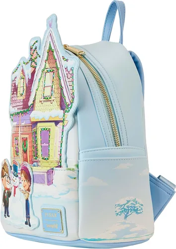 Vista 5 de Loungefly Disney Pixar Up House - Mini mochila con luz navideña, Azul, Moderno