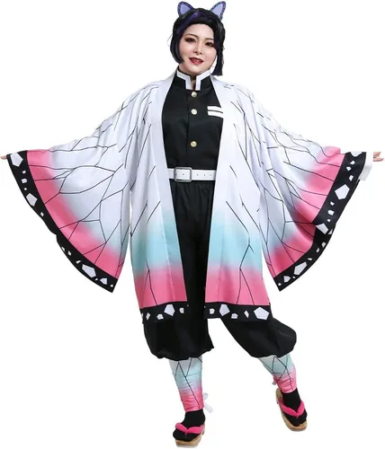 Vista 8 de miccostumes Disfraz de kimono de mariposa para mujer, Oro