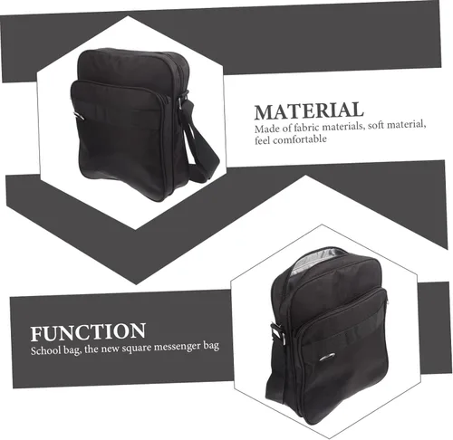 Vista 9 de UKCOCO Bolsa de mensajero minimalista para hombre, 3 piezas, bolsa cruzada minimalista de hombro para mujer, monedero mediano para mujeres