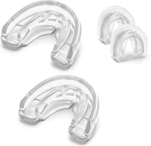 Vista 6 de Coolrunner Protectores bucales dobles para deportes juveniles, protectores