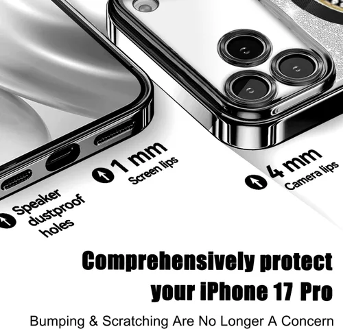 Vista 306 de Misscase Funda magnética con purpurina para iPhone 11 compatible con MagSafe, protección completa, delgada, a prueba de golpes, antiarañazos