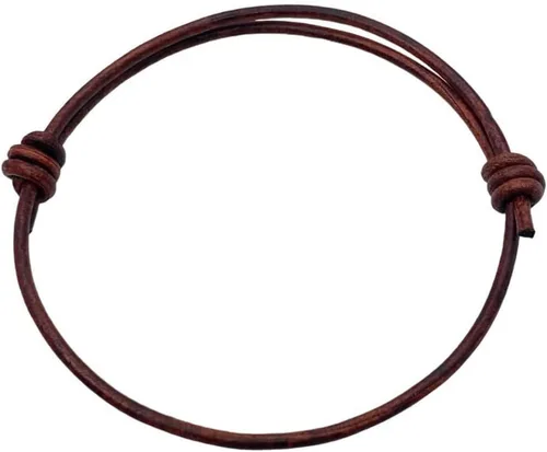 Vista 10 de Pulsera de cuero genuino de 2 mm para hombres - Pulsera ajustable hecha a mano, pulsera de cuero minimalista, accesorios simples, cuero premium