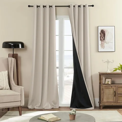 Vista 8 de Rutterllow - Cortinas 100% opacas, paneles de cortina con ojales, aislamiento térmico y bloqueo de luz para habitación y sala de estar