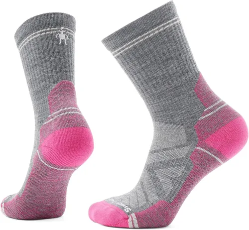 Vista 12 de Smartwool Calcetines de media caña para mujer con amortiguación ligera para caminatas Amanecer púrpura ceniza