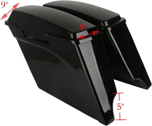 Vista 3 de XMT-MOTO Alforjas rígidas extendidas de 5 pulgadas para modelos Harley Touring FLT FLHT FLHTCU FLHRC Road King Road Glide Street Glide Electra Glide
