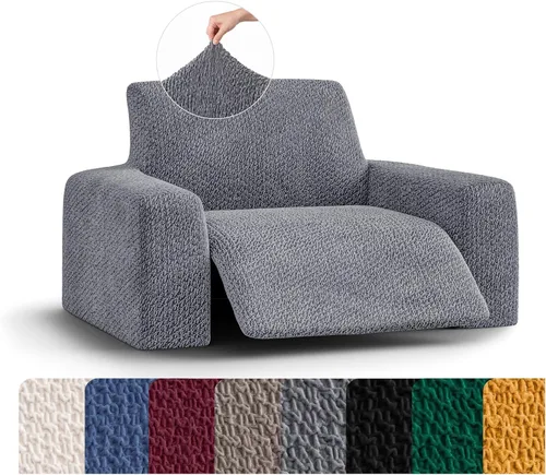 Vista 29 de PAULATO BY GA.I.CO. Funda reclinable – Funda de ajuste suave – Protector elástico de muebles reclinables de 1 pieza – Tela de terciopelo lavable a