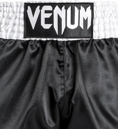 Vista 6 de Venum Pantalones cortos clásicos de Muay Thai, negroblancoblanco, XL
