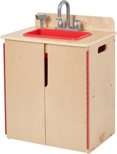 Vista 10 de Back2School Express - Fregadero de cocina para niños, de madera, nogal oscuro