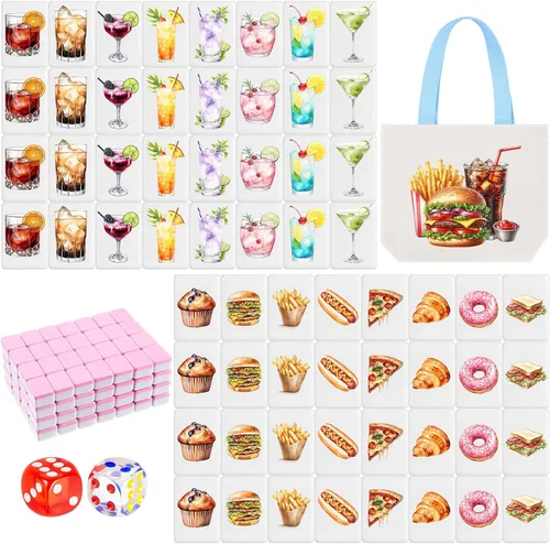 Vista 9 de Hollowfly 2 Jugadores Mahjong Bloque Set Animales