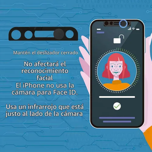 Vista 3 de Funda para cámara frontal de teléfono, funda para cámara web compatible con iPhone X/XS/XR/XS Max, iPhone 11/11 Pro/11 Pro Max, iPhone 12/12 Mini