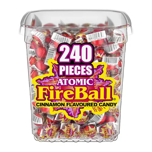 Vista 8 de Wonka Atomic Fireball, Caramelo, Sabor a Canela, Envuelto Individualmente, 7.5 g (240 uds)