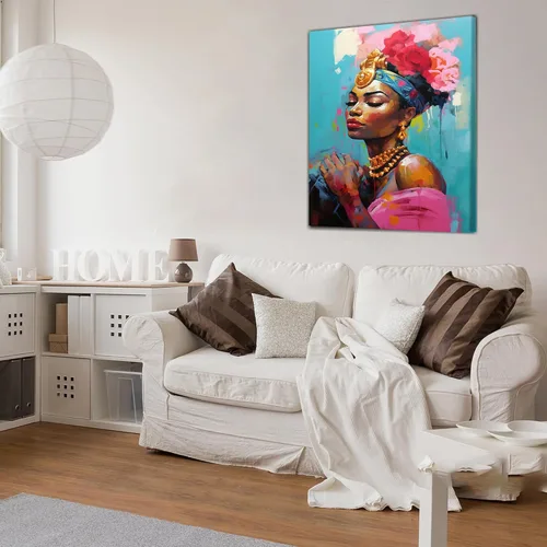 Vista 191 de Arte de pared afroamericano, decoración de rey y reina bailarín negro para sala de estar, arte de pareja de amor negro para dormitorio, lienzo