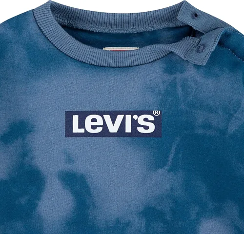 Vista 3 de Levi's Conjunto de 2 piezas de sudadera y pantalones deportivos de cuello redondo para bebé niña