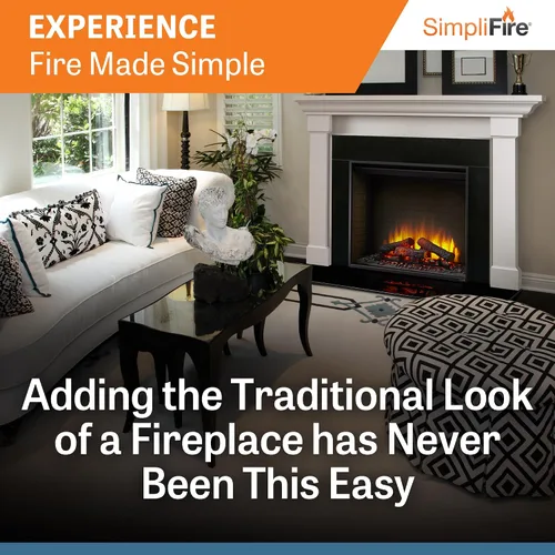 Vista 2 de SimpliFire Chimenea eléctrica incorporada de 30 pulgadas (SF-BI30-EB)