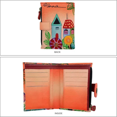 Vista 65 de Anna by Anuschka Cartera de mujer pintada a mano de cuero genuino para mujer