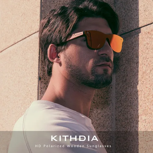 Vista 5 de Zebra - Gafas de sol polarizadas de bambú de madera para hombres y mujeres - Gafas de sol con patillas de madera S5029