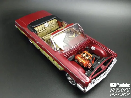 Vista 7 de AMT 1962 Chevy Impala Convertible 1:25 Modelo Kit