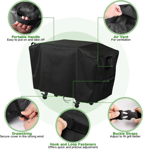 Vista 5 de Fundas para parrilla Blackstone Modelo 2350 2401 de 22 pulgadas, cubierta de barbacoa para parrilla Blackstone de 2 quemadores de 22 pulgadas