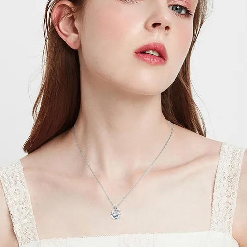 Vista 2 de PURELOVE Necklace for Women Gifts for Women Anniversary Birthday Christmas Mothers Day Valentine's Day Jewelry With Forever Flowers Necklace for