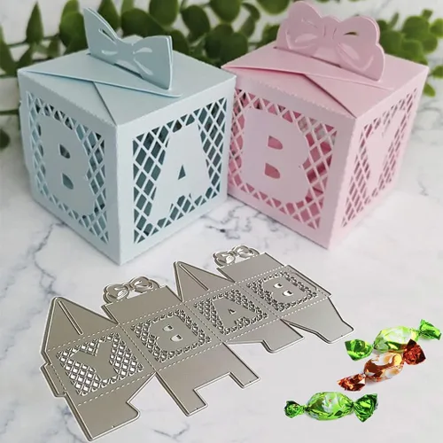 Vista 4 de Kit de suministros para álbumes de recortes, máquina de troquelado para álbumes de recortes, caja de dulces para bebés, troqueles de metal