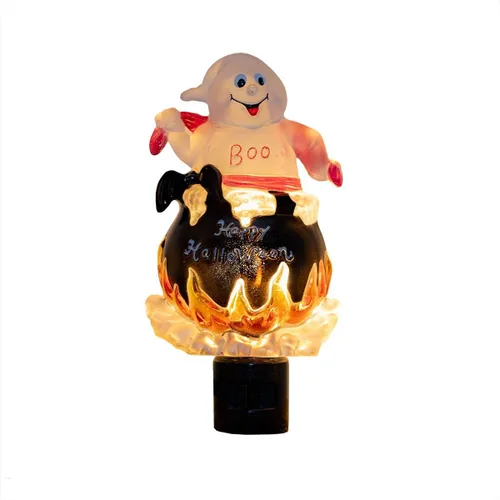 Vista 10 de Novelty Lights Lámpara LED copo de nieve blanco puro decoración de Navidad luz nocturna con enchufe giratorio