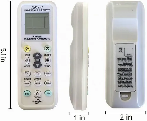 Vista 5 de K-1028E Aire acondicionado universal A/C Control remoto para aire acondicionado Haier, Hitachi, Panasonic, LG, Sharp, Gree, Midea, Bosch, Toshiba
