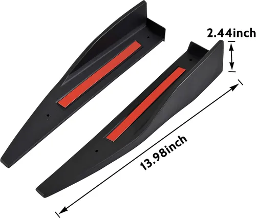 Vista 6 de Faldón Lateral Panel Rocker Alerón para Ford Mustang Roush 2015+, Divisores Difusor de Faldón Lateral de Coche Winglet Compatible con Ford Mustang