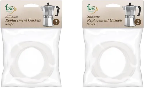 Vista 8 de Fino Junta de repuesto para cafetera espresso de 3 tazas, silicona, juego de 4